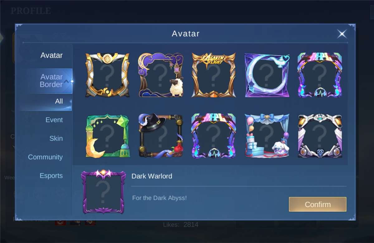 Game account sale Mobile Legends